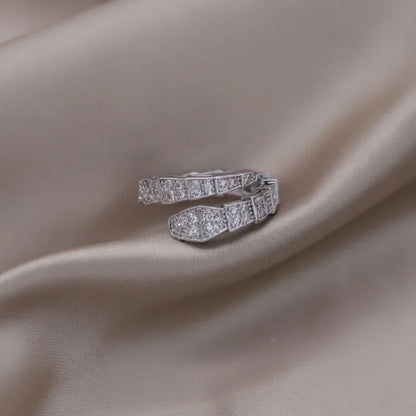 Lunarelle AAA Zircon Geometric Ring – Elegant Adjustable Ring for Women's Daily Wear