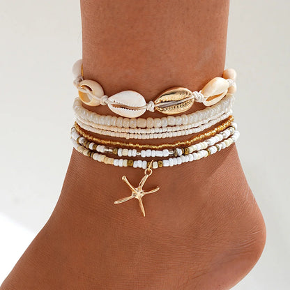 Lunarelle 7pc Boho Anklet Set –
