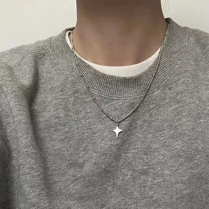 Lunarelle Star Hollow Choker – Trendy Pendant Chain for Men & Women