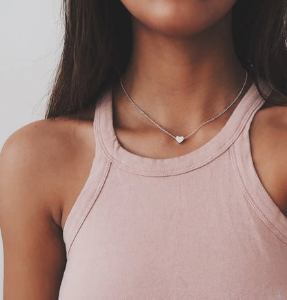 Lunarelle Shiny Butterfly Necklace – Double-Layer Clavicle Chain for Ladies