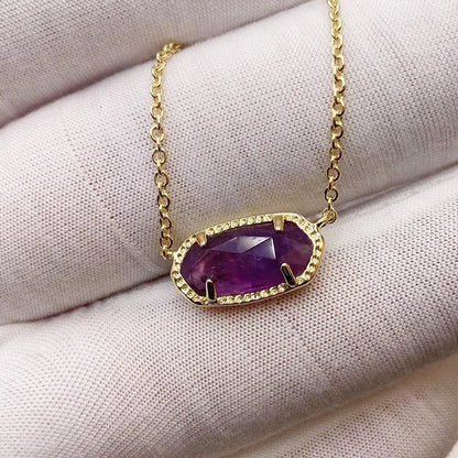Lunarelle Gold-Plated Crystal Pendant – Elegant Necklace for Women & Girls