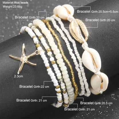 Lunarelle 7pc Boho Anklet Set –
