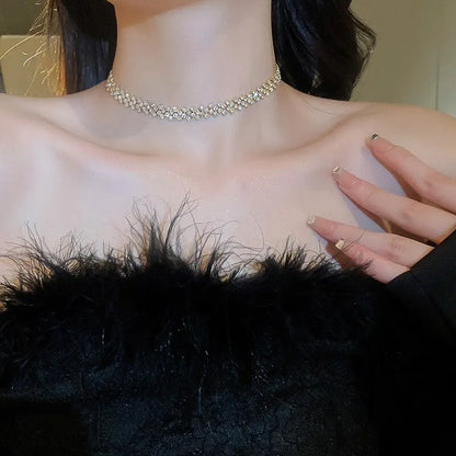 Lunarelle Rhinestone Crystal Necklace