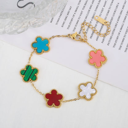 Vintage Clover 18K Gold Bracelet