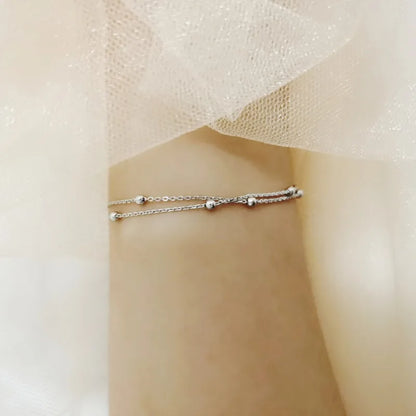 Lunarelle Double Layers Small Round Beads Bracelet GOLD