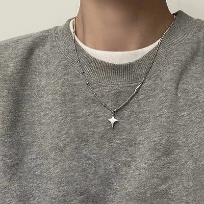 Lunarelle Star Hollow Choker – Trendy Pendant Chain for Men & Women